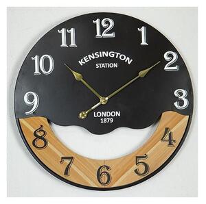Väggklocka 1xAA diameter 60 cm svart/beige