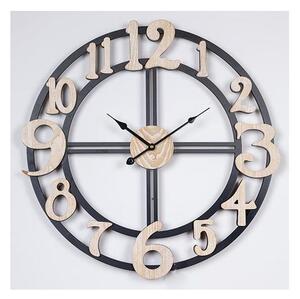 Väggklocka 1xAA diameter 60 cm svart/beige