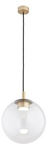 Argon 8828 - Ljuskrona med textilsladd SACRAMENTO 1xGX53/8W/230V genomskinlig/guld