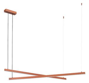 Argon 8837 - LED ljuskrona med textilsladd MIAMI LED/74W/230V 3000K brun
