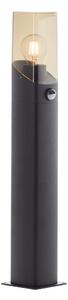 Brilliant - Lampa med sensor för utomhusbruk MINOU 1xE27/10W/230V IP44 svart/rökig