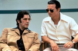 Konstfotografering Al Pacino And Johnny Depp, Donnie Brasco 1997 Directed By Mike Newell, (40 x 26.7 cm)