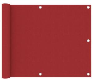 Balkongskärm röd 75x300 cm oxfordtyg