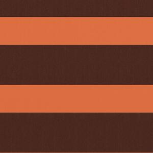 Balkongskärm orange och brun 90x400 cm oxfordtyg