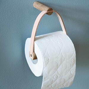 Toilet Paper Holder Toalettpappershållare - Natur Ek/Läder