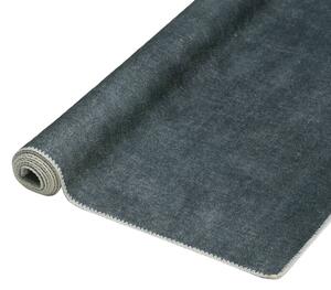 Gångmatta tvättbar vikbar grå 100x400 cm polyester