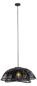 Orientalisk hänglampa svart bambu 62 cm - Pua