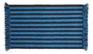 HAY - Stripes & Stripes Wool Carpet - Mattor - Blue - L95 x W52 - L95 x W52 cm