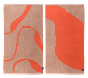 Mette Ditmer - NOVA ARTE Towel - 2-Pack - Handduk - Latte / Orange - W50 x L90 cm (2 pcs)