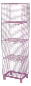 Kalager Design - Wire Slim Cabinet - Hyllor - Pink - With Legs - L46 x D38 x H174 cm