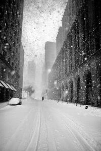 Fotografi New York Walker in Blizzard, Martin Froyda