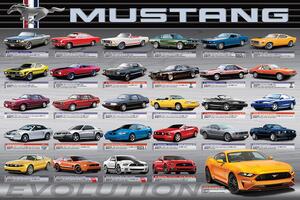 Poster, Affisch Ford Mustang Evolution 50th Ls