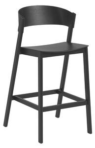 Muuto - Cover Counter Stool - Barstol - Black - SH 65 x H96 x W50 x D55 cm