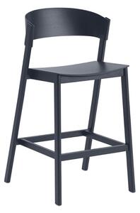 Muuto - Cover Counter Stool - Barstol - Midnight Blue - SH 65 x H96 x W50 x D55 cm