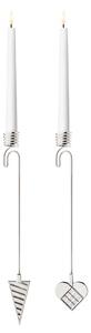 Georg Jensen - 2025 Candleholder Set - Julpynt - Silver - Set of 2