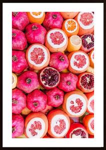Fruits In Red Poster