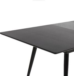 Utdragbart Matbord 160/200 x 90 cm Rektangulärt för 6 Personer Svart Beliani