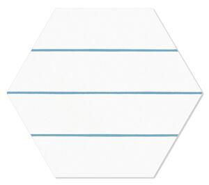 Hexagon Klinker Porto Hex 25 Blå Linje2 25x22 cm