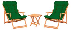 Trädgårdsset med bord och stolar (3 delar) - Larin