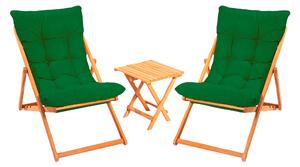 Trädgårdsset med bord och stolar (3 delar) - Alen