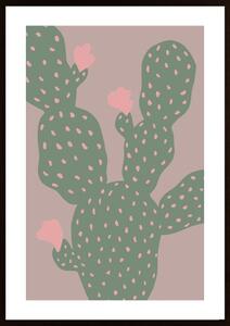 Green Cactus Poster