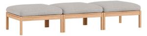MOEBE - 3 Seater Daybed - ​​The MOEBE Modular Sofa - Daybed - Autumn 101 / Oak - H43 x W219 x D73 cm
