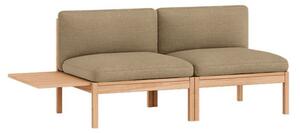 MOEBE - 2 Seater Sofa with 1 Side Table - ​​The MOEBE Modular Sofa - Modulär soffa - Autumn 221 / Oak - H73 x W183 x D73 cm