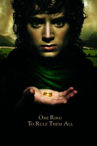 Konsttryck Ringarnas Herre - One ring to rule them all, (26.7 x 40 cm)