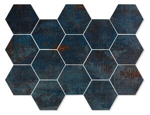 Mosaik Klinker Metalic Blå Halvpolerad 33x23 cm