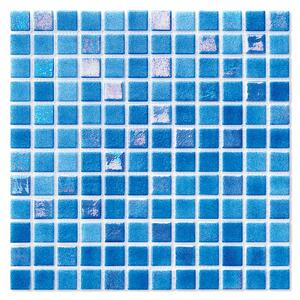 Poolmosaik Indigo Mix Blå Blank 32x32