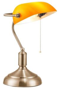 Brilagi - Bordslampa BANK OFFICE 1xE27/60W/230V mässing/orange