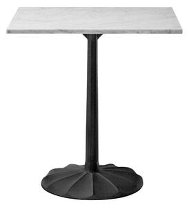 Byarums Bruk - Bord Uppsala 60 x 70 Vit Carrara Marmor/Svartlackerad Aluminium - Småbord och sidobord utomhus - Björn Alge - Svart - Metall