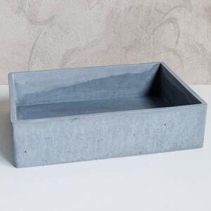 Sira Handgjorda Cement Tvättställ Oasis Blå Matt 48 cm