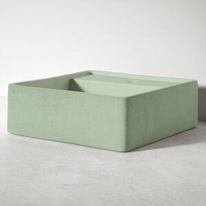 Handgjorda Cement Tvättställ Dome Grön Matt 46 cm