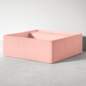 Handgjorda Cement Tvättställ Dome Rosa Matt 46 cm