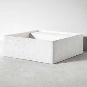 Sira Handgjorda Cement Tvättställ Dome Vit Matt 46 cm
