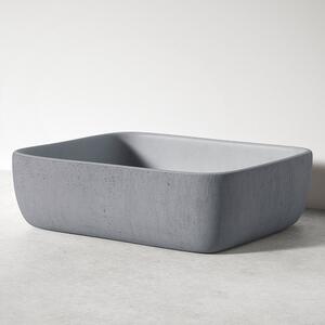 Sira Handgjorda Cement Tvättställ Cala Mörkgrå Matt 50 cm