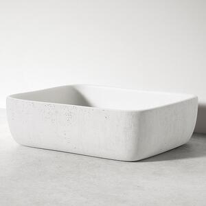 Sira Handgjorda Cement Tvättställ Cala Vit Matt 50 cm