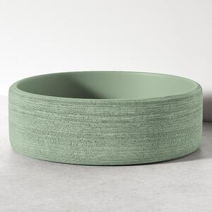 Handgjorda Cement Tvättställ Geyser Grön Matt 35 cm