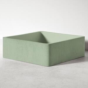 Handgjorda Cement Tvättställ Volcano Grön Matt 40 cm