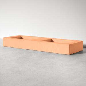 Handgjorda Cement Tvättställ Tundra Orange Matt 130 cm