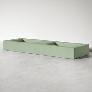 Handgjorda Cement Tvättställ Tundra Grön Matt 130 cm