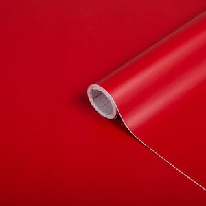 Ensfarvet folie-Signal rød-Mat-45 cm-2 meter rulle
