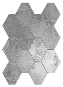 Unicomstarker Hexagon Klinker Oxid Silver Matt 25x34 cm