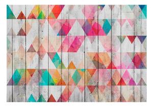 Fototapet - Rainbow Triangles - 100x70
