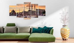 Canvas Tavla - Port of Hamburg - 200x100