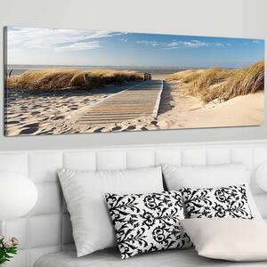 Canvas Tavla - Holiday at the Seaside Wide - 100x45