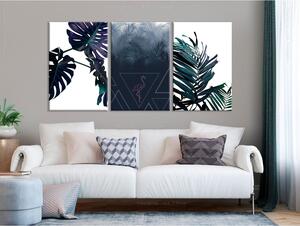 Canvas Tavla - Cool Leaves (3 delar) - 120x60