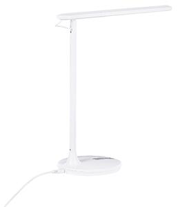 Skrivbord LED Lampa Metall Aluminium Vit med Bas Dubbel Dimning Touch-knapp Ljus Kontor Arbetsrum Modern Beliani