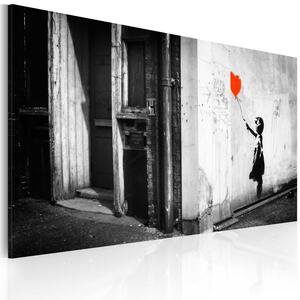 Canvas Tavla - Girl with balloon (Banksy) - 60x40